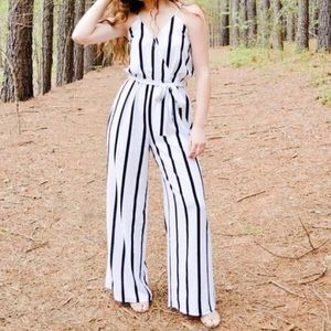 Black and white jumpsuit